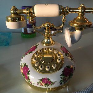 Flowery Antique Vintage Phone
